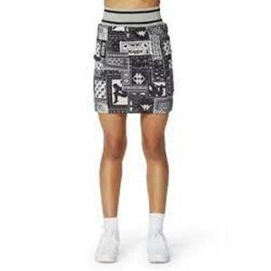 NWT Kappa Women's Authentic Big Logo Mid Thigh Skirt Pull on Black White Size XS